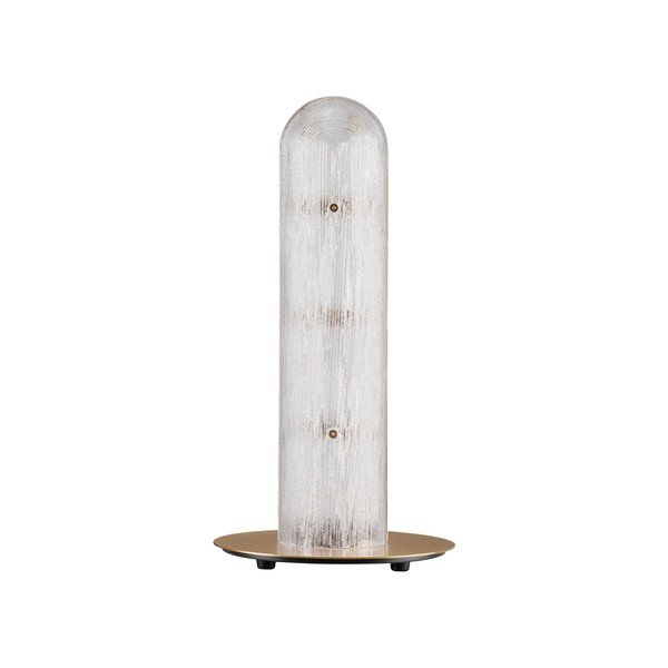Kovová LED stolová lampa v mosadznej farbe so skleneným tienidlom (výška  40 cm) Gloree – Nova Luce