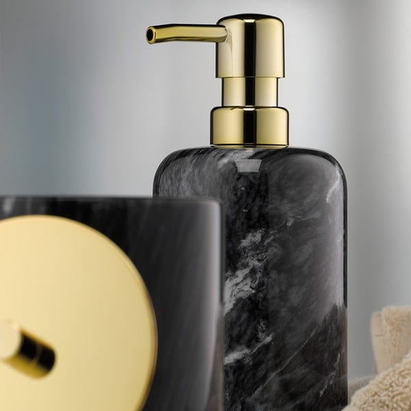 Čierna mramorová dóza na odličovacie tampóny Kela Liron-image-2