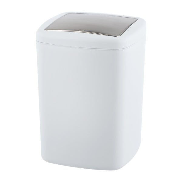 Biely odpadkový kôš Wenko Barcelona L, výška 28,5 cm