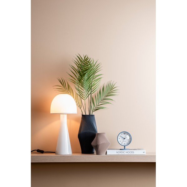 Biela stolová lampa so skleneným tienidlom (výška 45 cm) Bombin – Leitmotiv-image-1