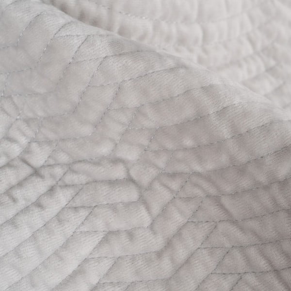 Krémový zamatový prešívaný pléd 230x260 cm – Ixia-image-2