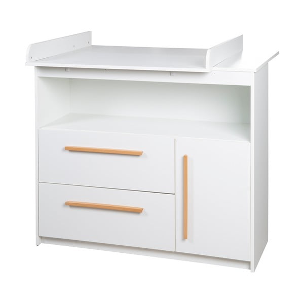 Biela nízka detská komoda 107x98 cm Lilo – Roba-image-1