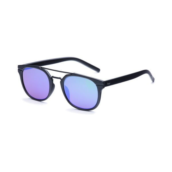 Slnečné okuliare s čiernym rámom a modrými sklami David LocCo Masstige Swanky