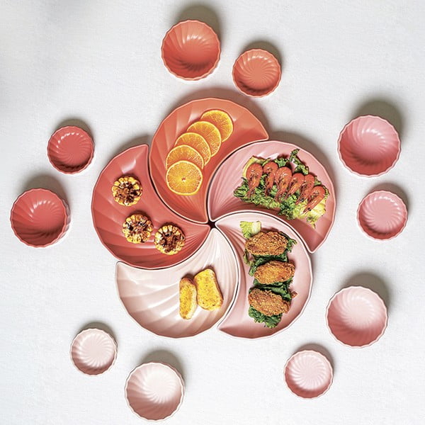 Kameninová servírovacia súprava 5 ks Palmarosa pink – Villa Altachiara-image-2