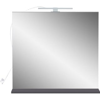 Nástenné zrkadlo s osvetlením/s poličkou 76x75 cm – Germania