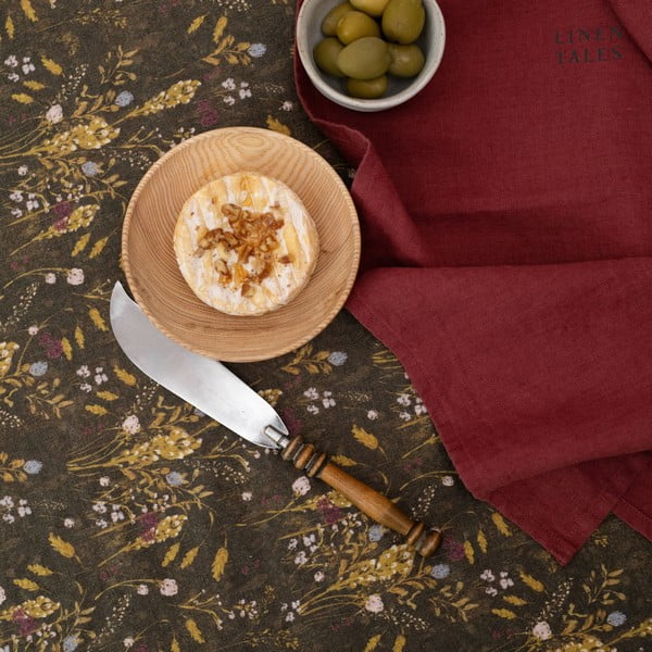 Ľanové obrúsky v súprave 2 ks 40x40 cm Marsala – Linen Tales-image-1