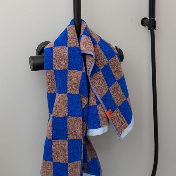 Modro-hnedá osuška z bio bavlny 70x133 cm Retro - Mette Ditmer Denmark-image-1