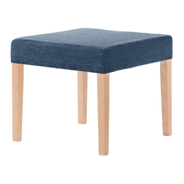 Denimová modrá stolička s hnedými nohami Ted Lapidus Maison Pétale
