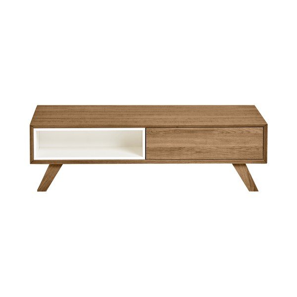 Konferenčný stolík s bielymi detailmi Marckeric Tivoli, 120 × 35 cm
