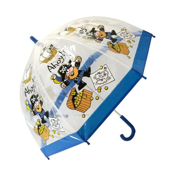 Detský transparentný dáždnik so žltými detailmi Birdcage Trango, ⌀ 70 cm