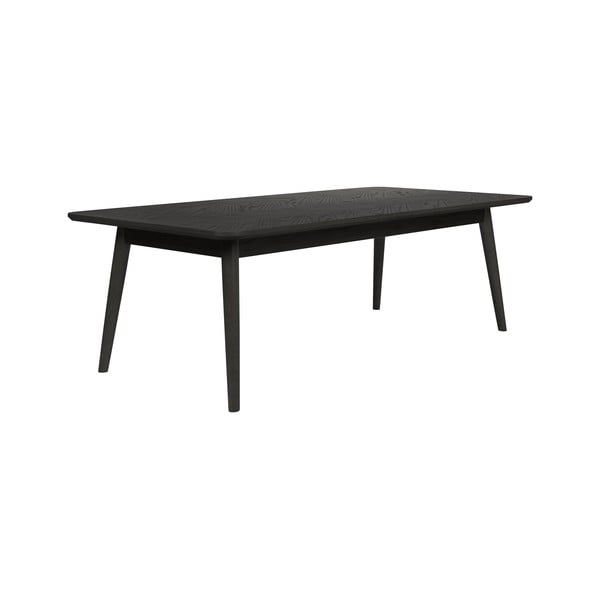 Čierny konferenčný stolík s doskou v dubovom dekore 60x120 cm Fabio – White Label-image-2