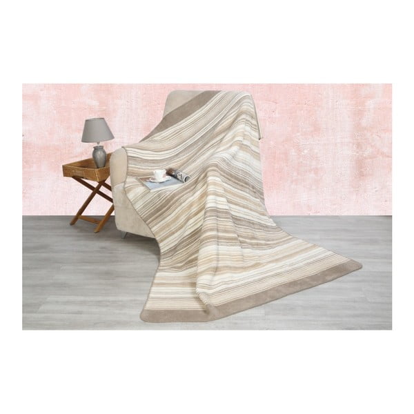 Bavlnená deka Santas Line Bej, 200 × 150 cm