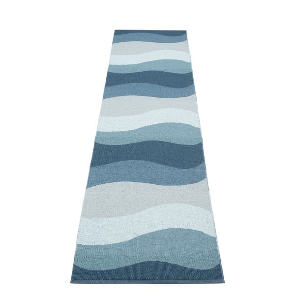 Modrý vnútorný a vonkajší behúň 70x300 cm Urvi Water – Pappelina