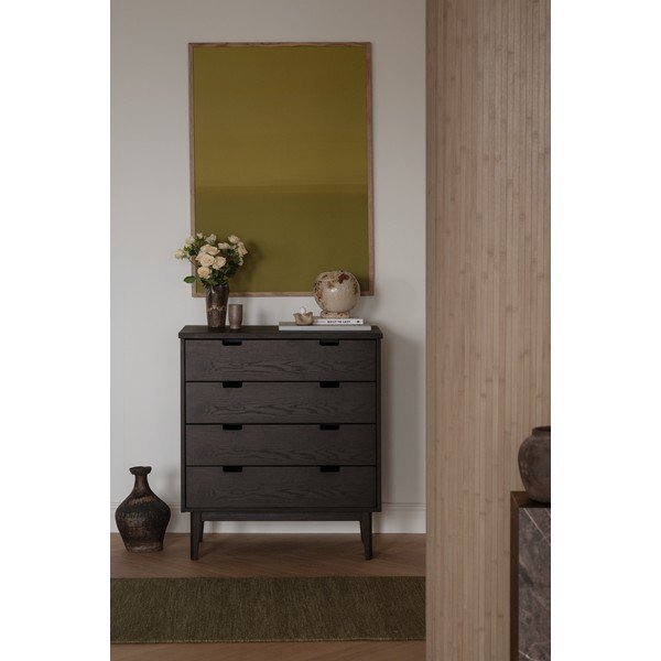 Komoda z dubového dreva v tmavo prírodnej farbe 75x85x38 cm Garrison – Rowico-image-2