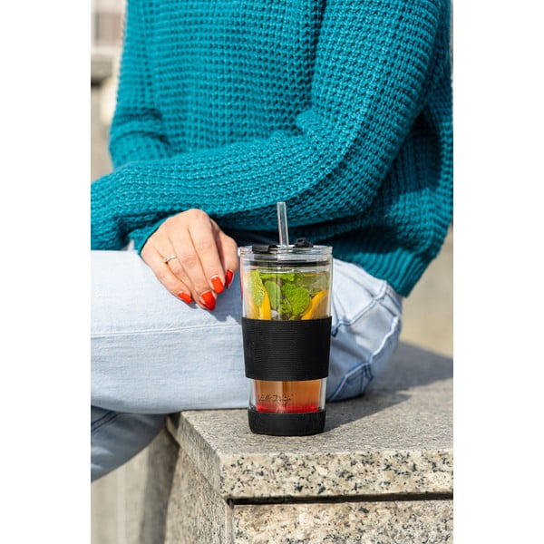 Čierny termo hrnček 600 ml Fuori – Vialli Design-image-2