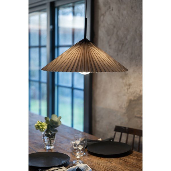 Sivé závesné svietidlo ø 50 cm Plisado – Markslöjd-image-1