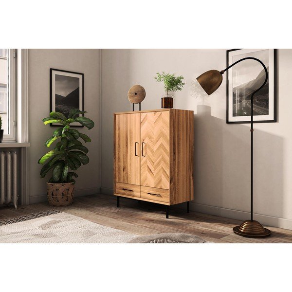 Skrinka z dubového dreva v prírodnej farbe 97x125 cm Abies - The Beds-image-3