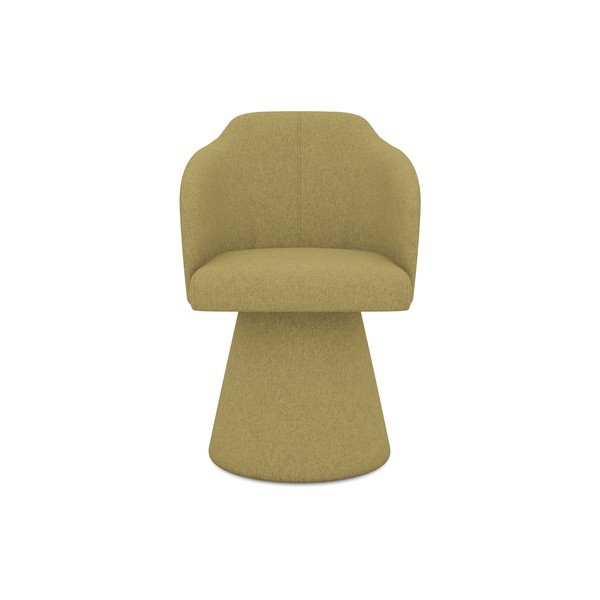 Čalúnené jedálenské kreslo v horčicovej farbe Kanoa – Makamii-image-1