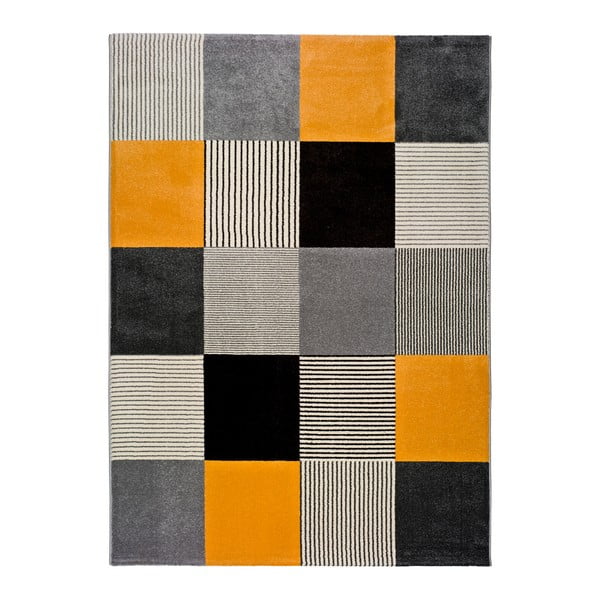 Oranžovo-sivý koberec Universal Gladys Lento, 80 × 150 cm