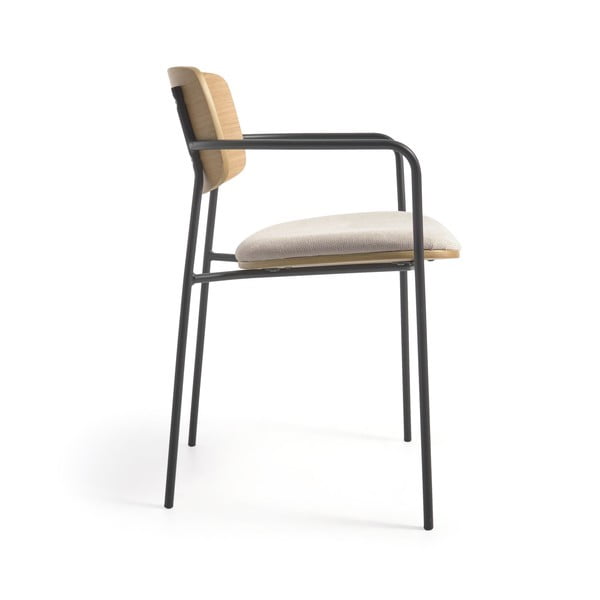 Jedálenská stolička v čierno-prírodnej farbe Maureen – Kave Home-image-3