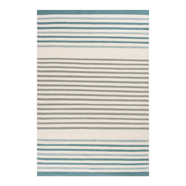 Ručne tkaný vlnený koberec Linie Design Story Aqua, 140 x 200 cm