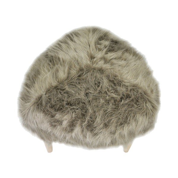 Taburetka Odo, sivá kožušina-image-2