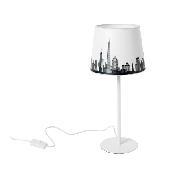 Čierno-biela stolová lampa SULION Skyline