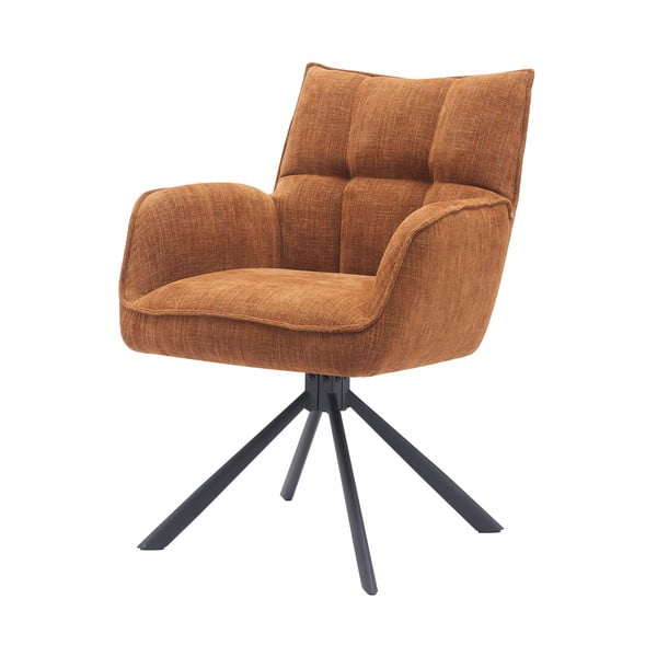 Oranžové čalúnené jedálenské kreslá v súprave 2 ks Marilla – Unique Furniture