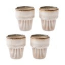Krémovobiele keramické šálky v súprave 4 ks na espresso 100 ml Tone – Dakls
