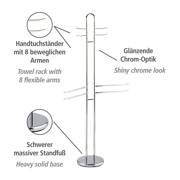 Oceľový stojan na uteráky Palermo - Wenko-image-3