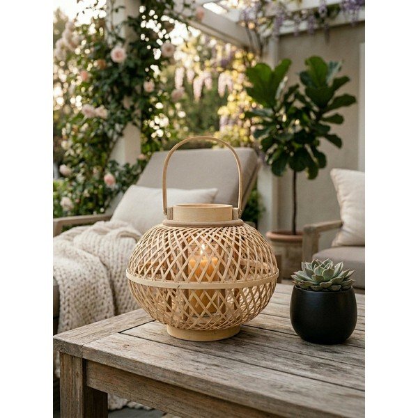 Bambusový lampáš (výška  24 cm) – Ego Dekor-image-1