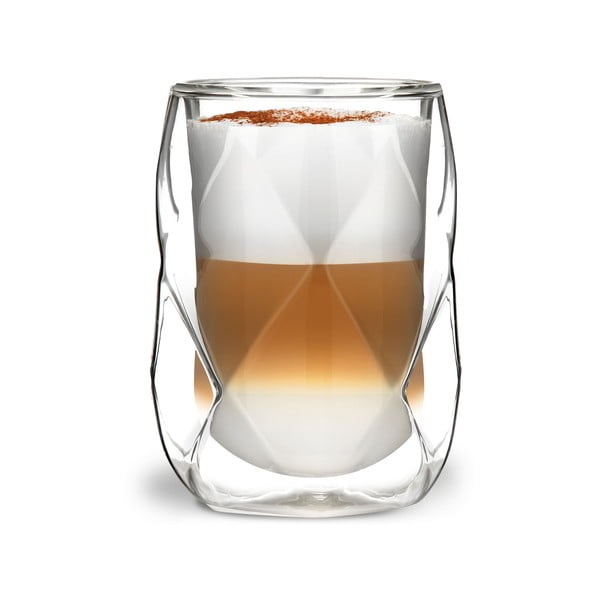 Súprava 2 dvojstenných pohárov na latté Vialli Design Geo, 250 ml-image-3