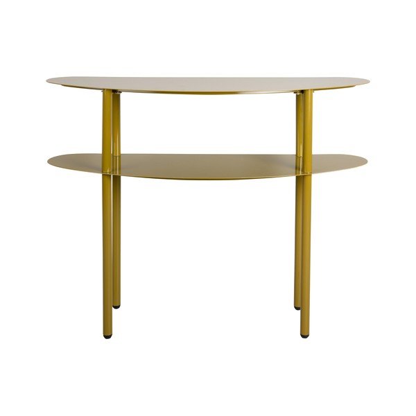 Khaki kovový konzolový stolík 28x90 cm Paris – Leitmotiv