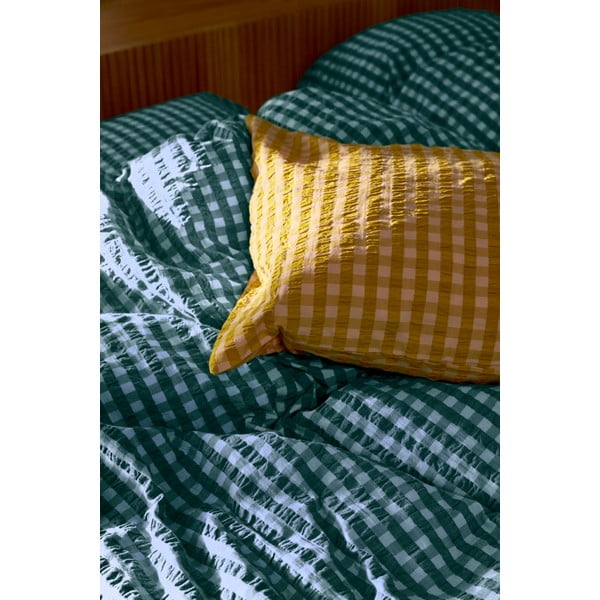 Zelené/modré krepové obliečky na jednolôžko 140x200 cm Bæk&Bølge – JUNA-image-4