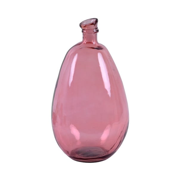 Ružová váza z recyklovaného skla Ego Dekor Simplicity, výška 47 cm