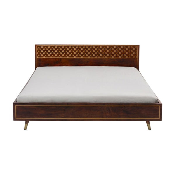 Dvojlôžková posteľ z mangového dreva v prírodnej farbe 180x200 cm Muskat – Kare Design