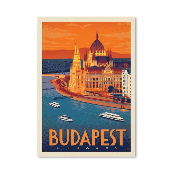 Plagát Americanflat Budapest, 42 x 30 cm