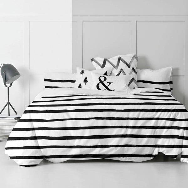 Bavlnená obliečka na paplón Blanc Stripes, 140 × 200 cm-image-4