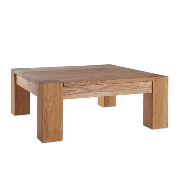 Konferenčný stolík z dubového dreva Solid, 85 x 85 cm