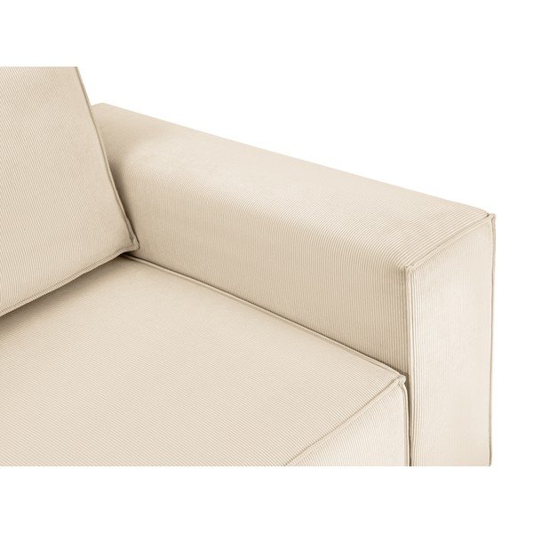 Béžová menčestrová rozkladacia pohovka Mazzini Sofas Azalea-image-1