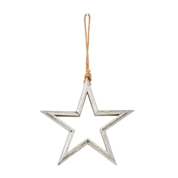 Závesná dekorácia Archipelago Wooden Gold Star, 21 cm