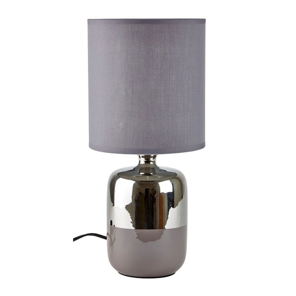Lampa so sivým tienidlom KJ Collection Light, výška 44 cm