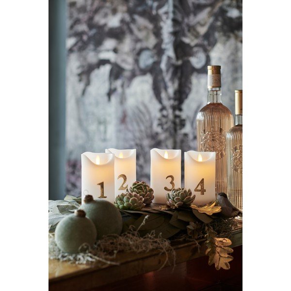 Súprava 4 svetelných LED dekoracií Sirius Sara Gold, výška 13 cm-image-1