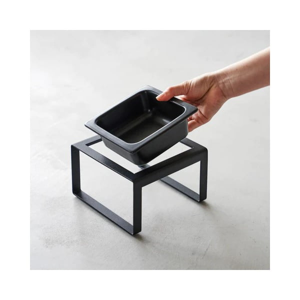 Keramická miska s podstavcom pre domáceho maznáčika Tower – YAMAZAKI-image-1