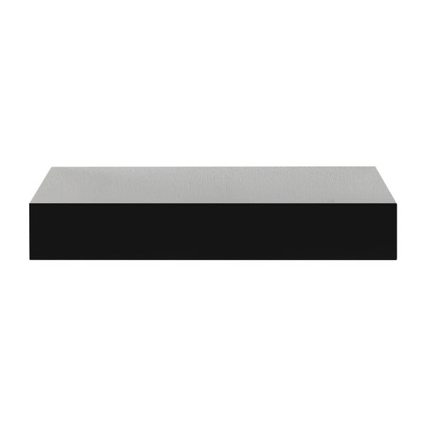 Čierna nástenná polička Intertrade Shelvy, dĺžka 23,5 cm