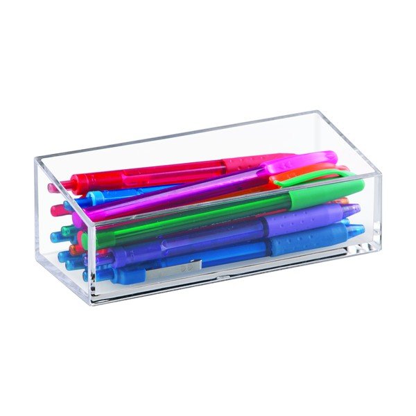 Priehľadný stohovateľný box iDesign Clarity, 15 x 6 cm-image-4
