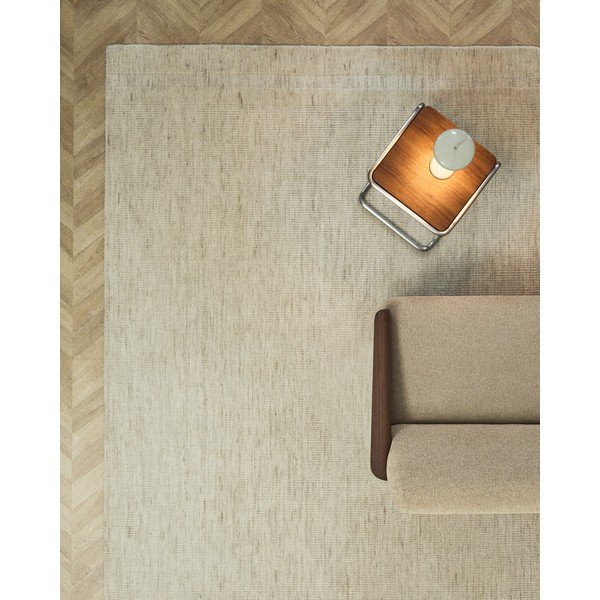 Krémový ručne tkaný vlnený koberec 200x300 cm Dalena – Kave Home-image-1