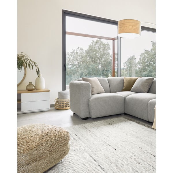 Biela/v prírodnej farbe stojacia lampa s dreveným tienidlom (výška  210 cm) Juhe Ash – Kave Home-image-4