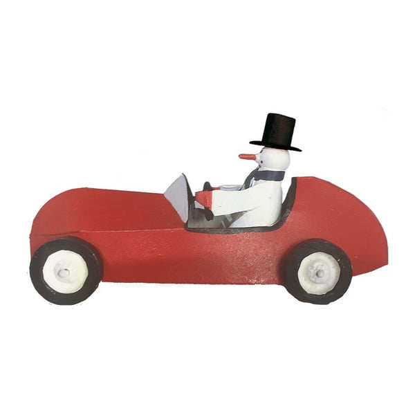 Vianočná figúrka Snowman in Sportscar - G-Bork