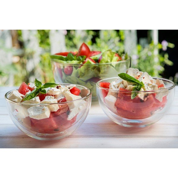 Sklenená dvojstenná servírovacia misa Vialli Design Double, 500 ml-image-2